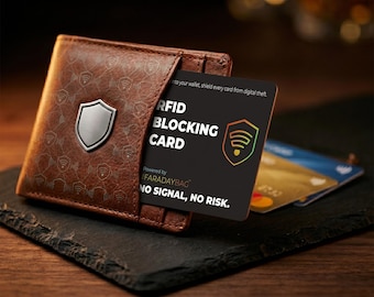 RFID Blocking Card 2 Pack, Slim Wallet Shield for Credit Debit ID Protection