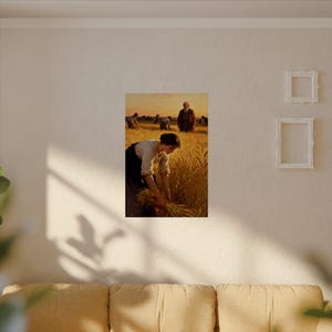 Ruth in the Field Poster | Ruth 2:12 Under His Wings, Harvest Bible Art, Christian Wedding Gift Print image 14