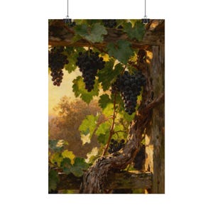 I Am the Vine Poster | Grapevine Botanical Christian Wall Art, John 15:5 Scripture Print, Faith Kitchen Decor Gift image 2