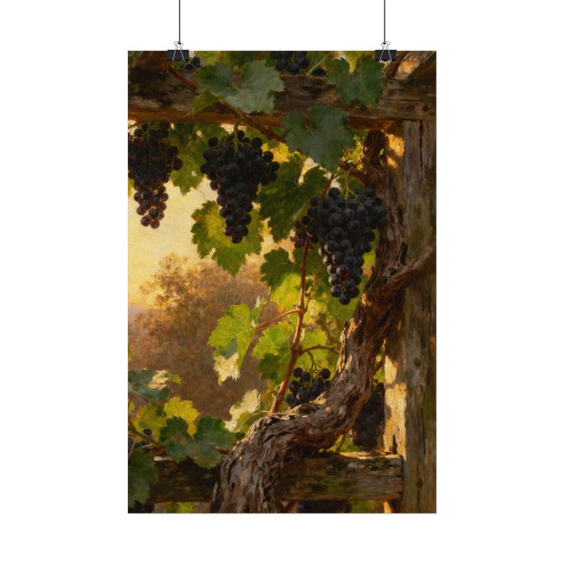 I Am the Vine Poster | Grapevine Botanical Christian Wall Art, John 15:5 Scripture Print, Faith Kitchen Decor Gift image 2