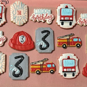 Fire Truck Cookies