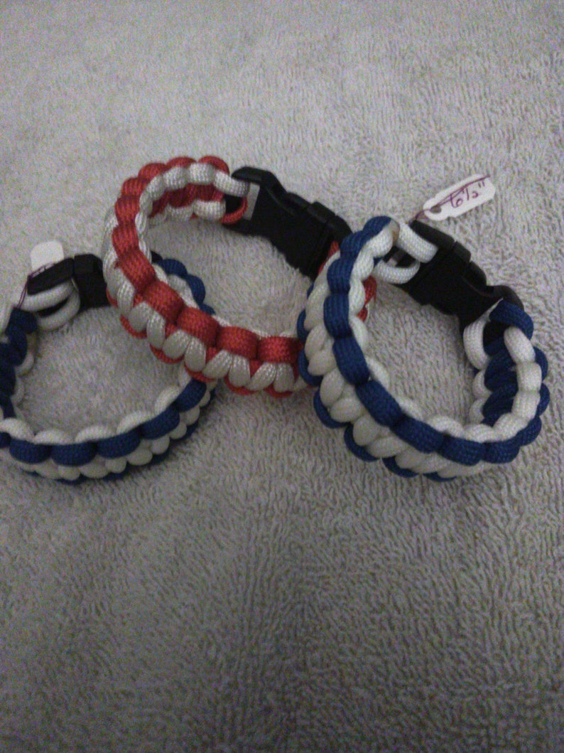 2 COLOR PARACORD BRACELET school Colors Etsy