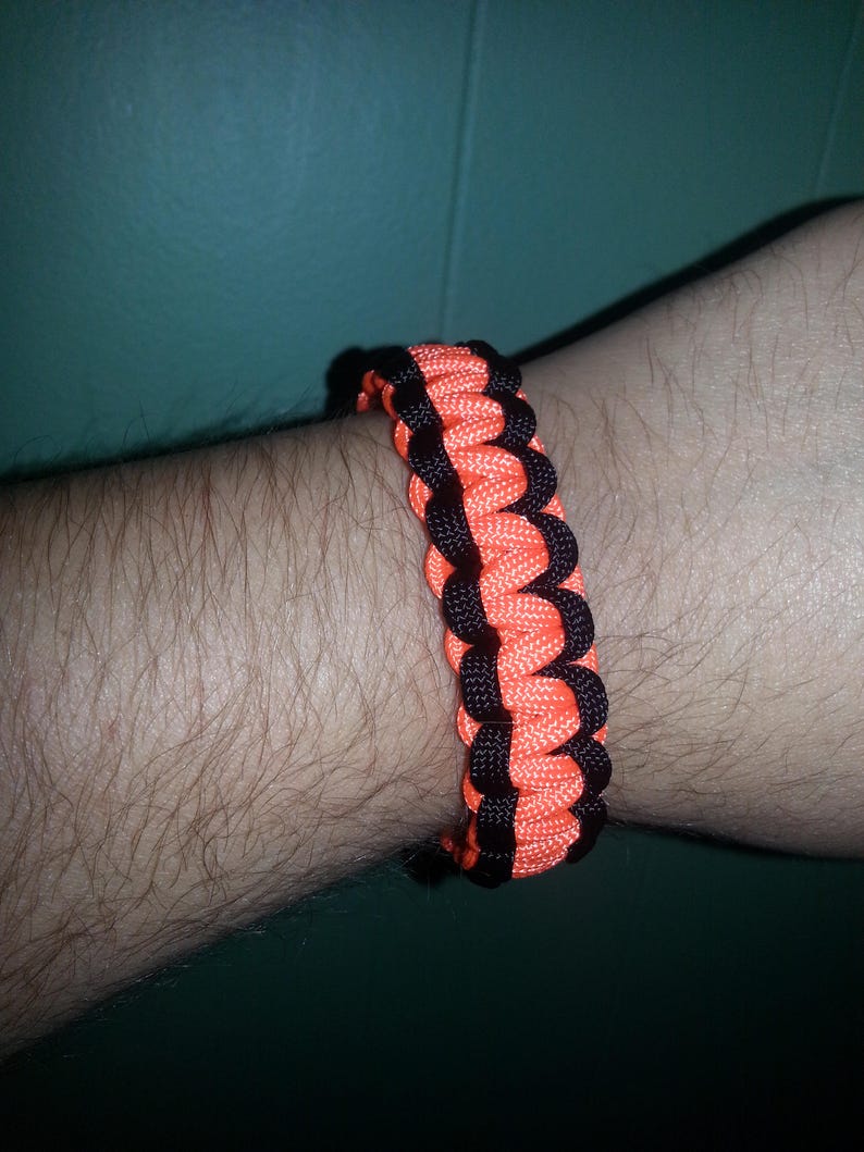2 COLOR PARACORD BRACELET school Colors Etsy