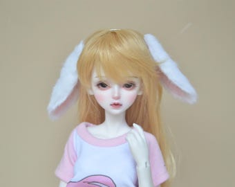 Cute Flurry Rabbit Ears Animal Ears  Bjd Doll 1/6 1/4 1/3 Uncle Smart Doll Doll Accessories