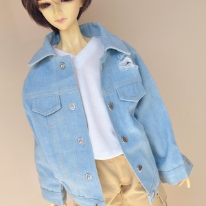 BJD Jeans Jacket Coat Top 1/4 MSD Minifee 1/3 Smart Doll SD13 Uncle Custom Toys Gift Doll Clothing