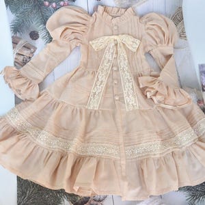 Vintage beige jurk 1/4 MSD 1/3 SD Smart Doll-kleding w90