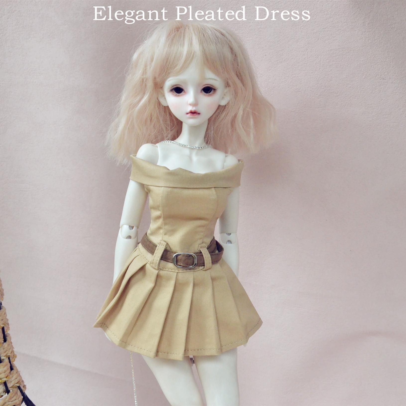 Custom BJD Doll Elegant Pleated Dress OB24 OB22 1/6 1/4 MSD minifee 1/3 SD13 Girl Smart Doll Toys Gift Doll Clothing