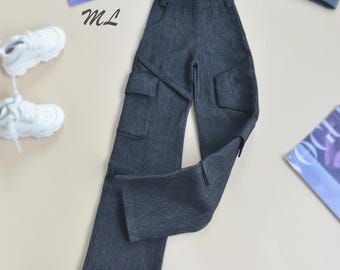 Cool Cargo Wide Leg Pants for 1/6 1/4 Minifee MSD 1/3 Smart Doll SD13 SD17 Uncle SSDF ID75 Custom BJD Doll Clothes