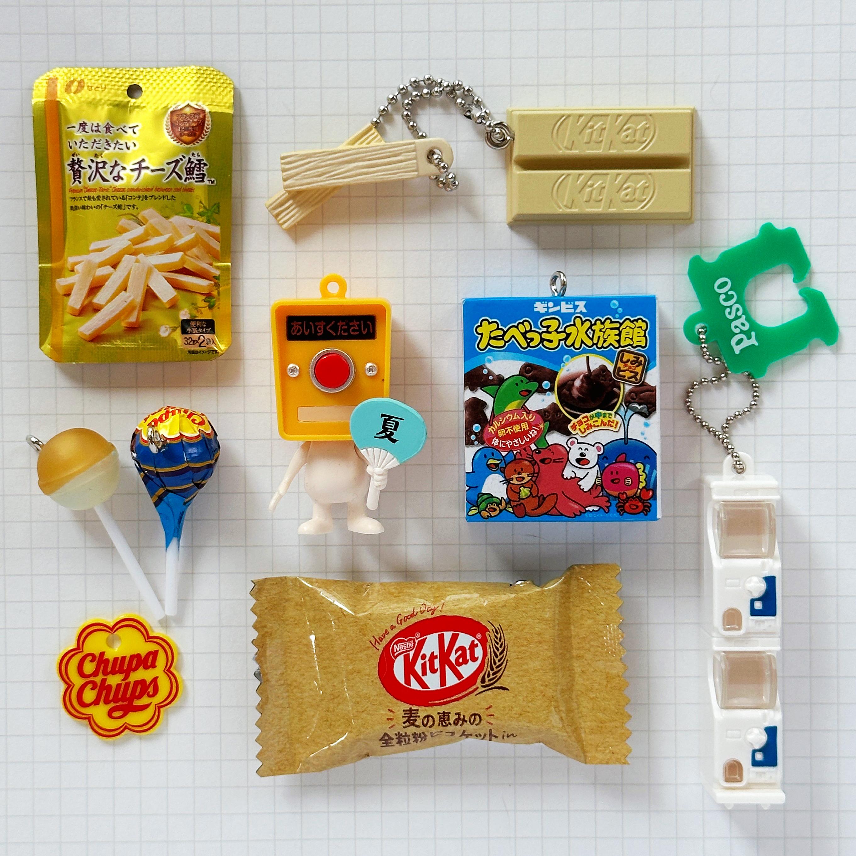 Unagi.poco様⭕️ コラージュ荷札風originalバッグチャーム Miniature Japanese Snack Gachagacha Keychain Bag – Kawaii Gacha