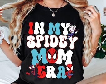 Comfort Colors Super Mom Birthday Gift Mothers Day Shirt In my Spidey Mom Era Shirt,  Family Matching Spider Shirt, Funny Mother's Day Shirt