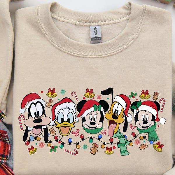 Vintage Mickey And Friends Disney Christmas Sweater, Christmas Family Sweaters, Disney Trip Xmas Gift