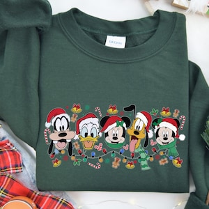 Vintage Mickey And Friends Christmas Sweatshirt, Disney Christmas Sweater, Disney Christmas Family Sweaters, Disney Trip Sweater, Xmas Gift
