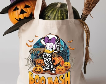 Mickey Minnie Pumpkin Tote Bag, Trick or Treat Shopping Bag, Halloween Tote bag, Custom Name Tote Bag,Trick or Treat Personalized Bag