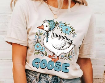 Floral Mama Goose Shirt, Mama Goose T Shirt, Watercolor Goose Mom Shirt, Goose Mama Shirt, Mother's Day Shirt, Mama Love Shirt, Cute Mom Tee