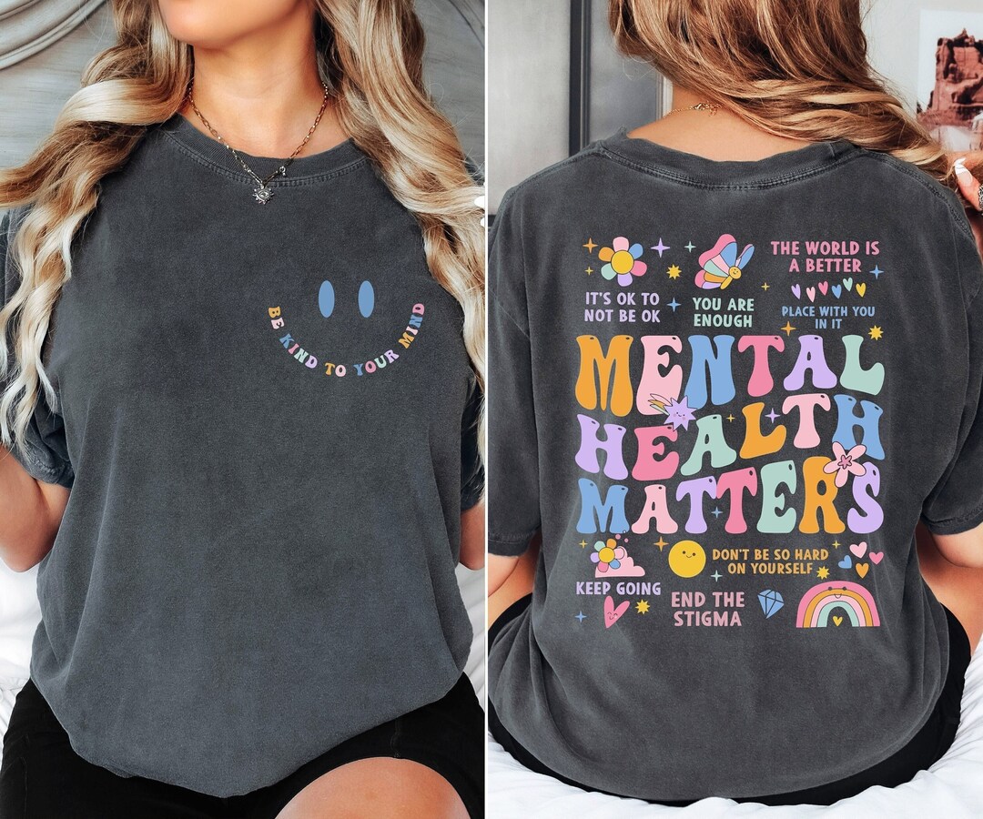 Be Kind To Your Mind T-Shirt For Women - Inspirational Mental Health Awareness Tee - Comfy Cotton Blend Top - View #10