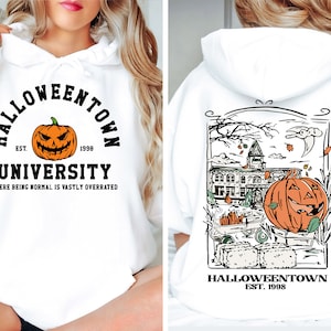 Halloweentown University Est 1998 Hoodie, Vintage Halloweentown Hoodie, Scary Halloween Hoodie, Pumpkin Season Hoodie, Womens Fall Hoodie