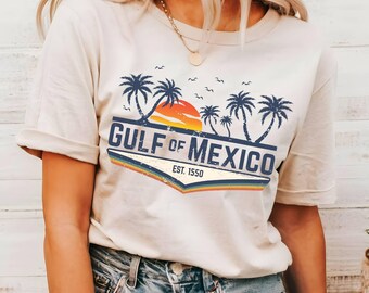 Gulf of Mexico Shirt Gulf Coast Shirt Historical Gulf of Mexico Golfo de Mexico Shirt Gift for Mexico Lover Gulf of Mexico Gift Crewneck Tee