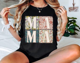 Comfort Colors Coquette Bow Mama T-Shirt, Floral Mom T-shirt,Mothers Day Gift, New Mom Shirt, Spring Mama Shirt, Springtime Mom T-Shirt