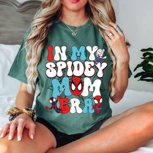 Comfort Colors Super Mom Birthday Gift Mothers Day Shirt In my Spidey Mom Era Shirt, Family Matching Spider Shirt, Funny Mother's Day Shirt bild 9