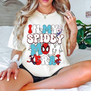 Comfort Colors Super Mom Birthday Gift Mothers Day Shirt In my Spidey Mom Era Shirt, Family Matching Spider Shirt, Funny Mother's Day Shirt bild 2