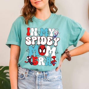 Comfort Colors Super Mom Birthday Gift Mothers Day Shirt In my Spidey Mom Era Shirt, Family Matching Spider Shirt, Funny Mother's Day Shirt bild 6