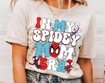 In my Spidey Mom Era Shirt, Family Matching Spider Shirt, Funny Mother's Day Shirt, Super Mom Birthday Gift Ideas, Happy Mothers Day Shirt