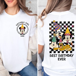 Custom Disney Birthday Shirt, Personalized Mickey & Friends Birthday Trip Shirt,Disney Birthday Squad Shirt,Disney Birthday Boy and Girl Tee