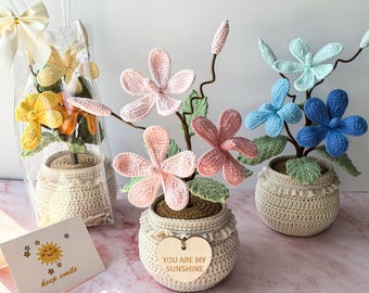 Handmade Crochet Plumeria Flowers | Perfect Tropical Decor, Wedding Gifts, & Everlasting Floral Arrangements – 7 Vibrant Colors Available