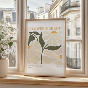 Flower Market Prints Wall Art, Flower Market Poster, Flower Market Print, Colorful Flower Gallery Poster Series, Digital Download