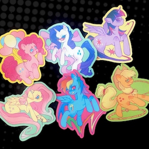 Mane 6 matte frosted stickers |MLPFIM|