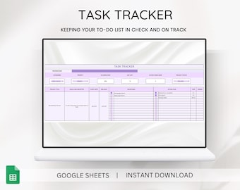 Task Tracker Spreadsheet • Task Manager Template • Editable Task List • To Do List Google Sheet • Priority Checklist for Productivity