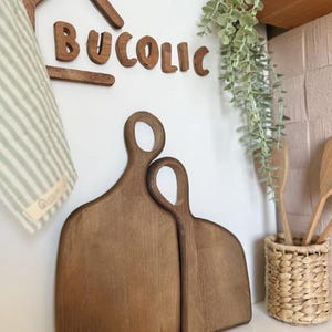 Elegant Decorative Cutting Board / Oak Wood Cutting Board /Natural Handmade Serving Board / Kitchen Decor / Serving Board /Handle Breadboard