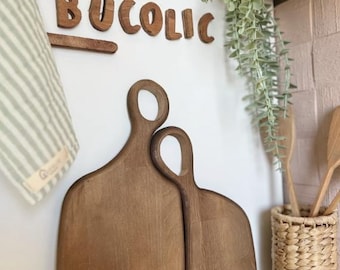 Set di taglieri in legno di quercia fatti a mano, elegante decorazione da cucina