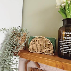 Rattan Serviettenhalter / Natürlicher Serviettenhalter /Getränke-Serviettenhalter /Coctail-Serviettenhalter / Handgemachter Serviettenhalter /Minimalistische Tischdekoration