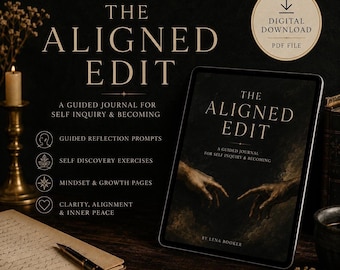 Guided Self Discovery Journal | Personal Growth Workbook | Reflection Journal | Mental Wellness Journal | Guided Journal | The Aligned Edit