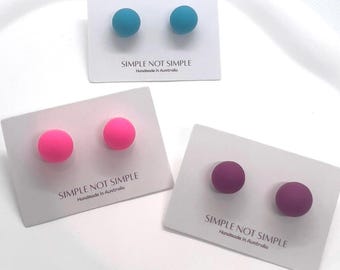 Polymer clay colourful beads earring studs