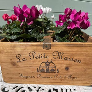 Rustic Pine Wooden Crate: French Vintage Home Decor