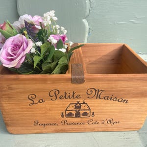 Rustic Pine Wooden Crate: French Vintage Home Decor