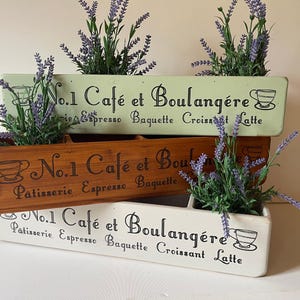 Vintage Style Pine Wood Planter Box: Kitchen Herb Garden Decor