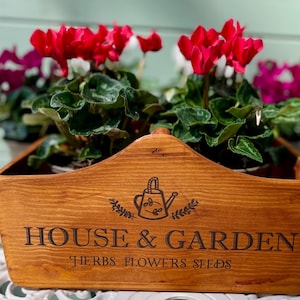 Small Pine Wooden Garden Trug: House and Garden Design