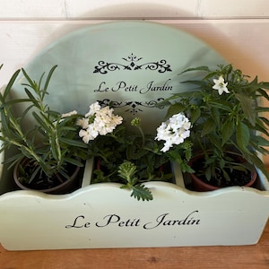 Übertopf Aufbewahrungsbox/Kiste aus Holz French Rustic Vintage, versandkostenfrei Antikes Design Aufsteller für Kräuter, Blumen