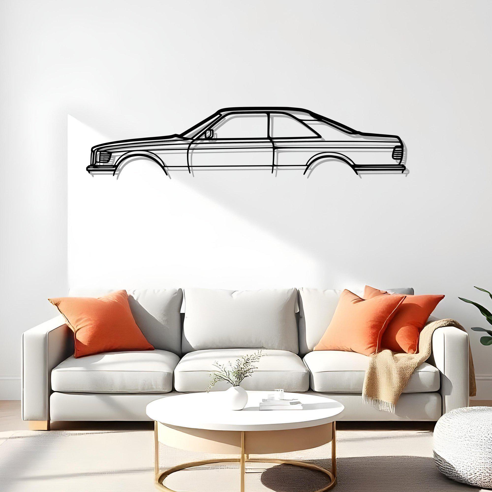 560 SEC 1991 Bold Vehicle Wall Art for Car Enthusiasts, Garage