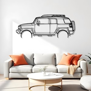 FJ Cruiser 2008 Detailed Garage Wall Art For Car Enthusiasts, Automotive Silhouette Decor, Gift For Him, Auto Garage Sign, Car Room Wall Art