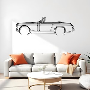 Midget 1966 Detailed Metal Silhouette Car Wall Art, Automotive Room Gift, Garage Decoration, Bold Garage Decor, Driver Gift Men