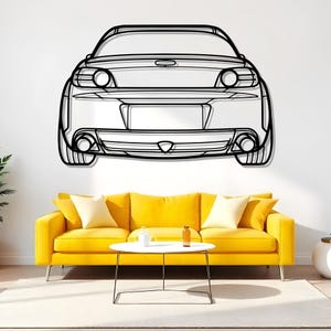 RX 8 2005 Back Metal Wall Art For Car Enthusiasts, Garage Auto Gift For Man Cave, Gift For Car Fan, Gift For Husband, Racer Garage Gift