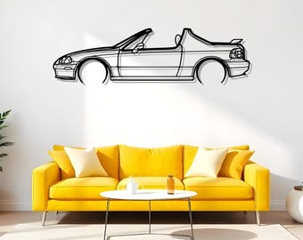 Del Sol 1993 Detailed Garage Art For Car Lovers, Automotive Silhouette Piece, Gift For Enthusiast, Auto Decor Piece, Driver Room Art