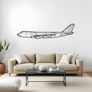 747-400F Aviation Decor For Office Wall, Metal Airplane Gift For Travelers, Pilot Gift Idea, Flying Fan Decor, Aviation Man Gift