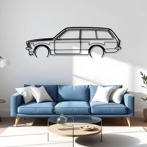 Kadett C 1978 Detailed Classic Car Wall Decor For Garage Or Home, Gift For Auto Fan, Metal Silhouette Piece, Auto Man Cave