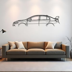 Impreza WRX STI VA Man Cave Car Wall Art, Metal Silhouette Decoration, Garage Auto Gift, Car Room Wall Art, Driver Wall Art