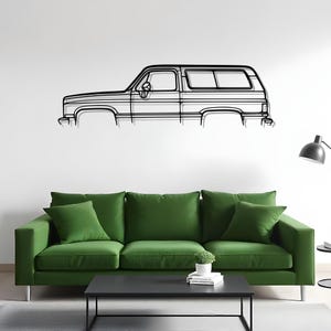 Blazer K5 Car Silhouette Garage Wall Art, Gift For Driver Or Husband, Metal Art, Auto Fan Present, Gift For Auto Fan, Modern Auto Decor